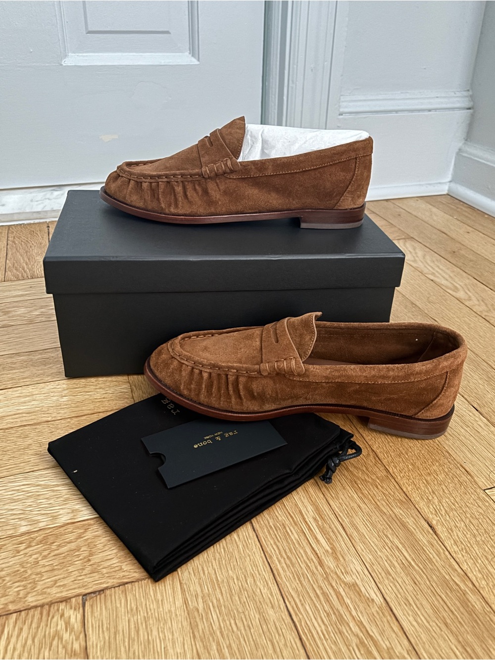 NIB Rag & Bone Lexi Brown Suede Women’s loafers Retail $250